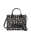 Balmain Small B-army Logo Canvas Shopper Tote In Black