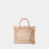 Balmain Small B-army Shopper Bag In Pink Suede