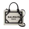 Balmain Women's Raffia B-army Tote Bag In Beige