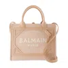 Balmain Small B-army Shopper Bag In Pink Suede In Pink