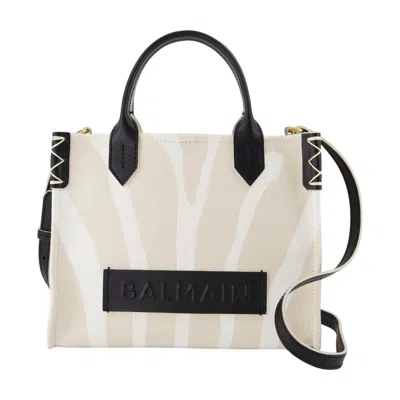 Balmain B-army Small Shopper Bag In Sand