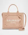 Balmain Small B-army Shopper Bag In Pink Suede In 0dx Nude Pink