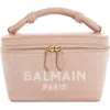 Balmain B-army Suede Vanity Crossbody Bag In 0dx Light Pink