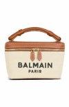 Balmain B-army Vanity Case In Natural/brown