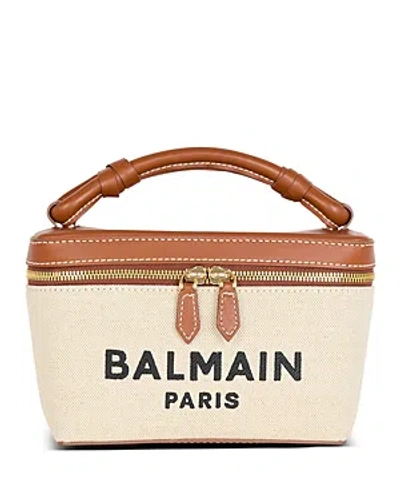 Balmain B-army Vanity Case Shoulder Bag In Brown