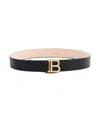 Balmain B-belt In Leather Woman Belt Black Size 34 Leather In Black