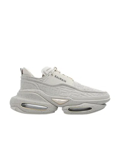 Balmain B-bold Low-top Sneakers In Gray
