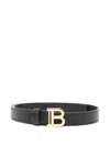 Balmain Logo-buckle Belt In Black