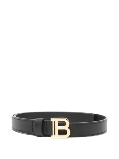 Balmain Kids' B-buckle Belt In Black