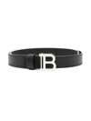 Balmain B-buckle Leather Belt In Black