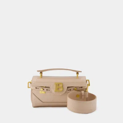 Balmain B-buzz 19 Crossbody -  - Leather - Beige In Neutral