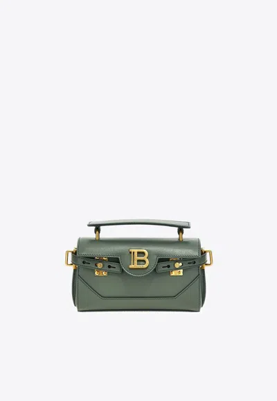 Balmain B-buzz 19 Leather Top Handle Bag