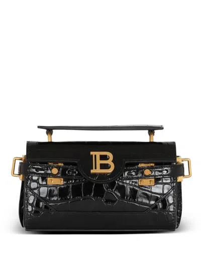 Balmain B-buzz Schultertasche 19cm In Black
