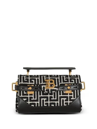 Balmain B-buzz 19 Shoulder Bag In Negro