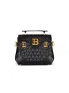 Balmain B-buzz 23 Bag In Diamond-quilted Calfskin In Black