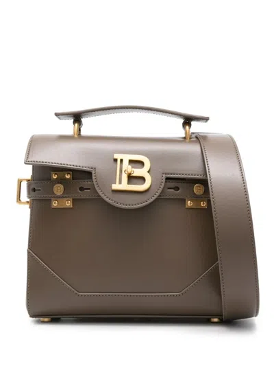 BALMAIN B-BUZZ 23 CALFSKIN BAG,FN1DB526LSLX 7AQ KAKHI
