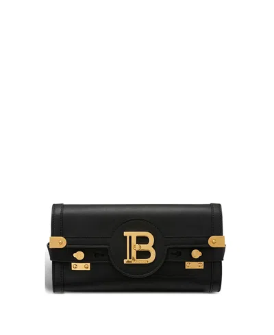 Balmain Pochette B-buzz 23 In Pelle Di Vitello In Black