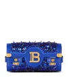 Balmain B-buzz 23 Clutch Bag In Blue