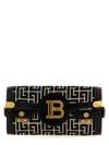 Balmain Bbuzz 23 Monogram Jacquard Clutch In Multicolor