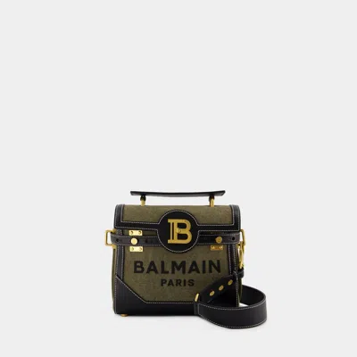 Balmain B-buzz 23 Crossbody -  - Cotton - Khaki/black