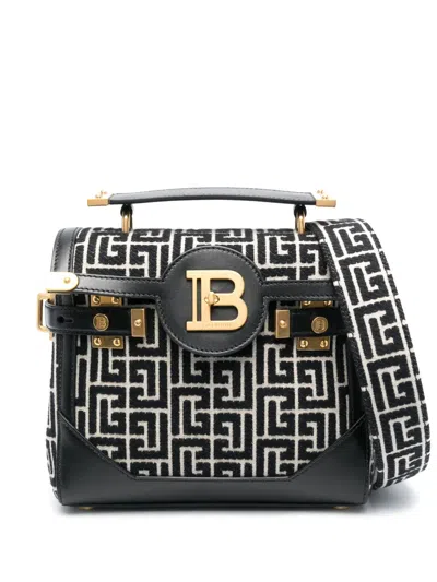 Balmain B-buzz 23 Crossbody Bag In Black
