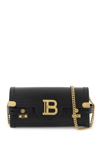 Balmain Bbuzz 23 Clutch In Black Leather