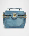Balmain Buzz 23 Denim Cross-body Bags & Satchels In Bleu Jean