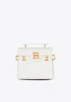 Balmain B-buzz 23 Grained Leather Top Handle Bag