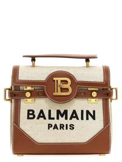 Balmain B-buzz 23 Handbag In Beige
