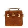 Balmain Medium Handle Bag Adjustable Strap Hardware In Brown