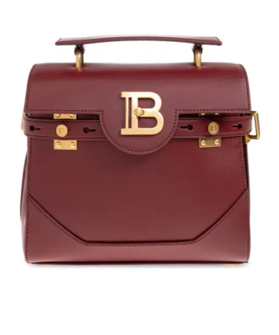 Balmain B Buzz 23 Handbag In Burgundy