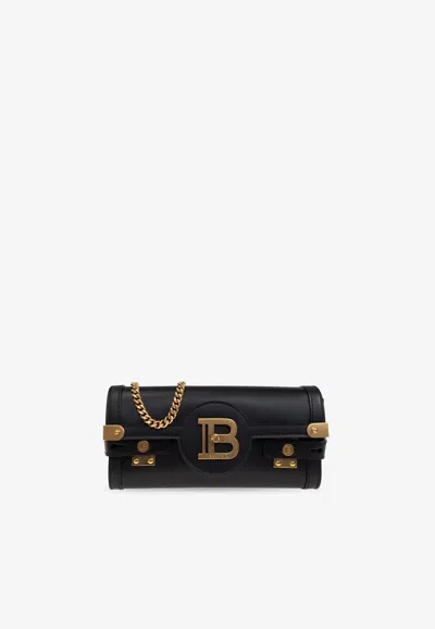 Balmain B-buzz 23 Leather Chain Clutch