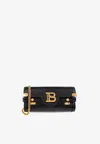 Balmain B-buzz 23 Leather Shoulder Bag In Black