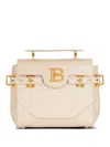 Balmain B-buzz 23 Leather Handbag In Neutral