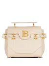 Balmain B-buzz 23 Leather Handbag In Neutrals
