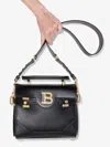 Balmain Bbuzz 23 Top-handle Bag In Smooth Leather In Black