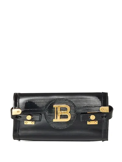 Balmain B-buzz 23 Patent Leather Logo-plaque Cross Body Bag