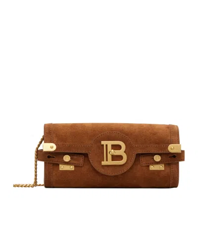 Balmain B Buzz 23 Pouch Bag In Brown