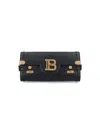 Balmain B-buzz 23 Clutch In Calfskin Leather In Black  