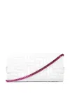 Balmain B-buzz 23 Quilted Flap Clutch Bag In White