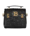 Balmain Bbuzz 23 Quilted Lambskin Satchel Bag In Black