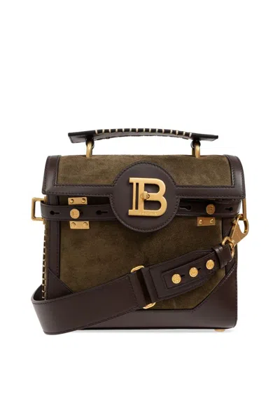 Balmain B Buzz 23 Tote Bag In Green