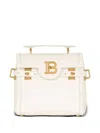 Balmain B-buzz 23 Monogrammed Grained Leather Bag In Multi