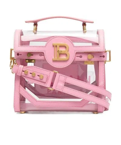 Balmain B-buzz 23 Tote Bag In Pink
