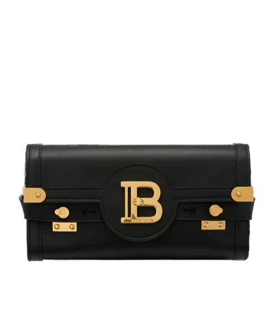Balmain Pochette B-buzz 23 In Pelle Di Vitello In Black
