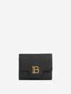 Balmain B-buzz 23 Wallet In Flap With B-twist Closure And Snap Button
