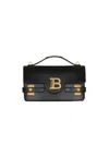 Balmain Bbuzz 24 Shoulder Bag In Smooth Leather In Black