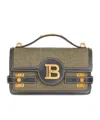 Balmain B-buzz 24 Canvas Shoulder Bag In Brown