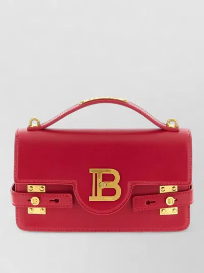 Balmain B Buzz 24 Crossbody Bag Top Handle In Red