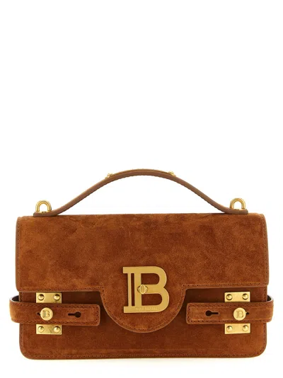 Balmain B-buzz 24 Handbag In Brown